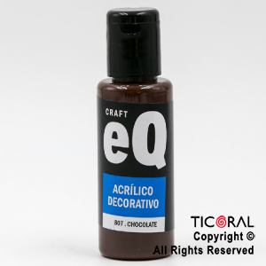 ACRIL.DECOR.EQ 807 CHOCOLATE 50ML X 6 UNIDADES